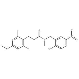 N-[(2-Chloro-5-nitrophenyl)methyl]-3-[4,6-dimethyl-2-(methylsulfanyl)pyrimidin-5-YL]-N-methylpropanamide Structure