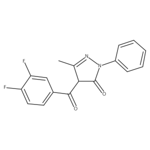 4-(3,4-difluorobenzoyl)-3-methyl-1-phenyl-1H-pyrazol-5(4H)-one结构式