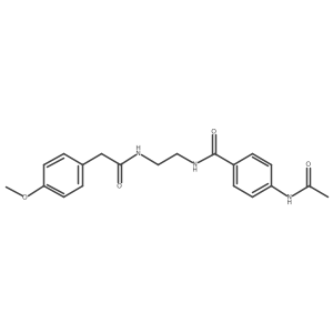 4-acetamido-N-(2-(2-(4-methoxyphenyl)acetamido)ethyl)benzamide结构式