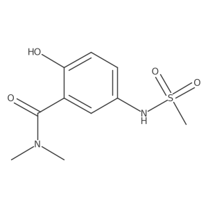 CN(C)C(=O)c1cc(NS(C)(=O)=O)ccc1O结构式