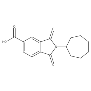 2-cycloheptyl-1,3-dioxo-2,3-dihydro-1H-isoindole-5-carboxylic acid结构式