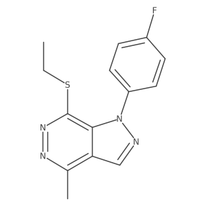 7-(ethylthio)-1-(4-fluorophenyl)-4-methyl-1H-pyrazolo[3,4-d]pyridazine Structure