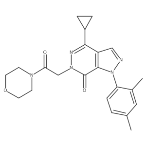 4-cyclopropyl-1-(2,4-dimethylphenyl)-6-(2-morpholino-2-oxoethyl)-1H-pyrazolo[3,4-d]pyridazin-7(6H)-one结构式