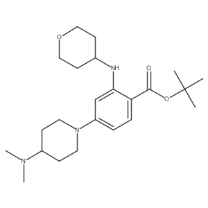 tert-butyl 4-(4-(dimethylamino)piperidin-1-yl)-2-(tetrahydro-2H-pyran-4-ylamino)benzoate Structure