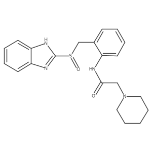 1-Piperidineacetamide,n-[2-[(1h-benzimidazol-2-ylsulfinyl)methyl]phenyl]- Structure