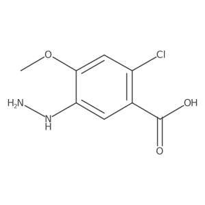 Benzoic acid, 2-chloro-5-hydrazinyl-4-methoxy- Structure