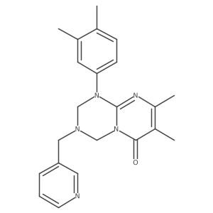 1-(3,4-dimethylphenyl)-7,8-dimethyl-3-(pyridin-3-ylmethyl)-1,2,3,4-tetrahydro-6H-pyrimido[1,2-a][1,3,5]triazin-6-one结构式