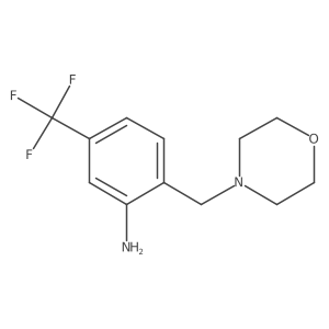 2-(4-Morpholinylmethyl)-5-(trifluoromethyl)benzenamine结构式
