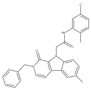 2-(3-benzyl-8-methyl-4-oxo-3H-pyrimido[5,4-b]indol-5(4H)-yl)-N-(5-chloro-2-methylphenyl)acetamide Structure