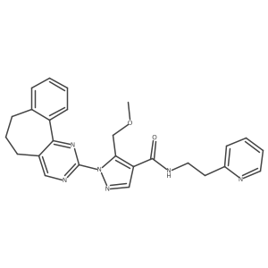 1-(6,7-dihydro-5H-benzo[6,7]cyclohepta[1,2-d]pyrimidin-2-yl)-5-(methoxymethyl)-N-[2-(2-pyridinyl)ethyl]-1H-pyrazole-4-carboxamide Structure