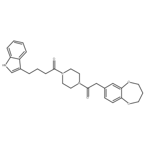 1-[4-(3,4-dihydro-2H-1,5-benzodioxepin-7-ylacetyl)piperazin-1-yl]-4-(1H-indol-3-yl)butan-1-one Structure