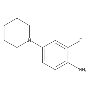 2-Fluoro-4-piperidin-1-ylaniline Structure