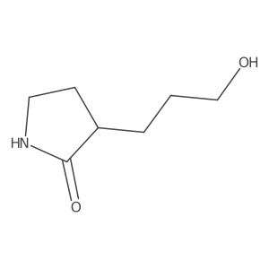 3-(3-Hydroxypropyl)pyrrolidin-2-one结构式