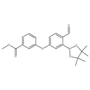 3-[4-Formyl-3-(4,4,5,5-tetramethyl-[1,3,2]dioxaborolan-2-yl)-phenoxy]-benzoic acid methyl ester Structure