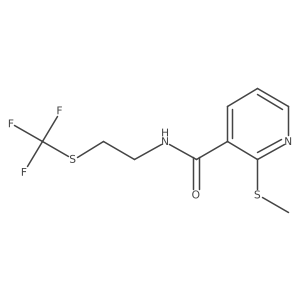 2-(methylsulfanyl)-N-{2-[(trifluoromethyl)sulfanyl]ethyl}pyridine-3-carboxamide结构式
