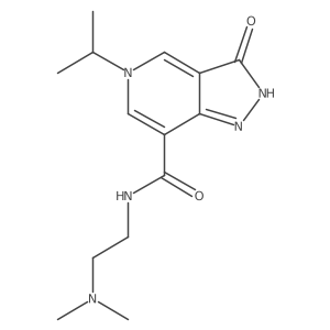 N-(2-(dimethylamino)ethyl)-5-isopropyl-3-oxo-3,5-dihydro-2H-pyrazolo[4,3-c]pyridine-7-carboxamide结构式