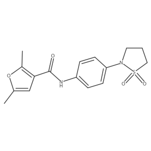 N-(4-(1,1-dioxidoisothiazolidin-2-yl)phenyl)-2,5-dimethylfuran-3-carboxamide Structure