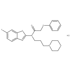 N-(6-fluorobenzo[d]thiazol-2-yl)-N-(3-morpholinopropyl)-2-phenoxyacetamide hydrochloride结构式