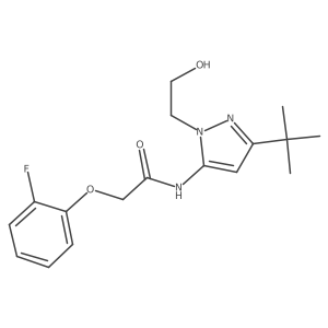 N-(3-(tert-butyl)-1-(2-hydroxyethyl)-1H-pyrazol-5-yl)-2-(2-fluorophenoxy)acetamide Structure