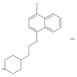 4-{2-[(4-Chloro-1-naphthyl)oxy]ethyl}piperidine hydrochloride Structure