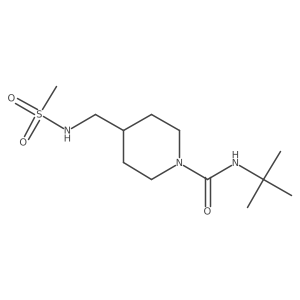 N-tert-butyl-4-(methanesulfonamidomethyl)piperidine-1-carboxamide结构式
