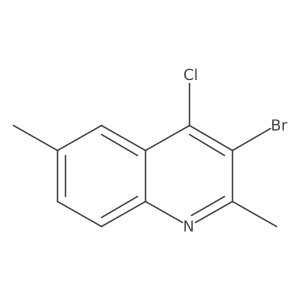 3-Bromo-4-chloro-2,6-dimethylquinoline结构式