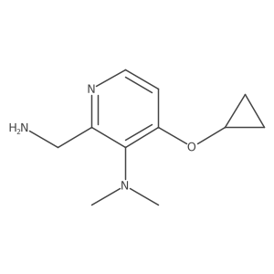 2-(Aminomethyl)-4-cyclopropoxy-N,N-dimethylpyridin-3-amine结构式
