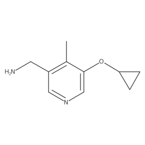 (5-Cyclopropoxy-4-methylpyridin-3-YL)methanamine结构式