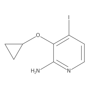 3-Cyclopropoxy-4-iodopyridin-2-amine结构式