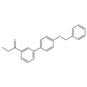 Methyl 4-[4-(phenylmethoxy)phenyl]-2-pyridinecarboxylate Structure
