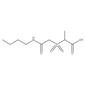 2-[[2-[(2-Methoxyethyl)amino]-2-oxoethyl]sulfonyl]propanoic acid Structure