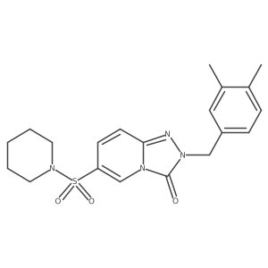 2-[(3,4-dimethylphenyl)methyl]-6-(piperidine-1-sulfonyl)-2H,3H-[1,2,4]triazolo[4,3-a]pyridin-3-one Structure