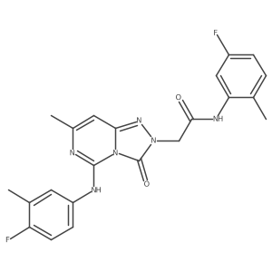 N-(5-fluoro-2-methylphenyl)-2-{5-[(4-fluoro-3-methylphenyl)amino]-7-methyl-3-oxo-2H,3H-[1,2,4]triazolo[4,3-c]pyrimidin-2-yl}acetamide Structure