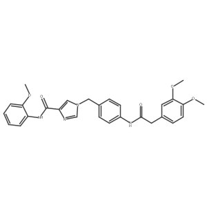 1-(4-(2-(3,4-dimethoxyphenyl)acetamido)benzyl)-N-(2-methoxyphenyl)-1H-imidazole-4-carboxamide Structure