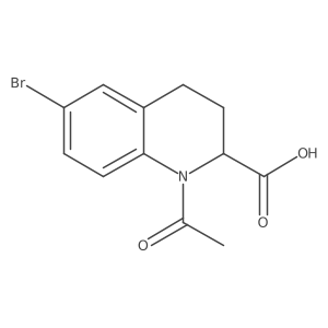 1-Acetyl-6-bromo-1,2,3,4-tetrahydro-quinoline-2-carboxylic acid结构式
