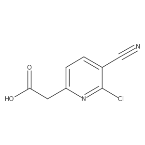 2-(6-Chloro-5-cyanopyridin-2-yl)acetic acid结构式