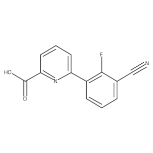 6-(3-Cyano-2-fluorophenyl)picolinic acid结构式