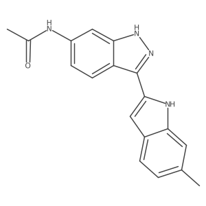 N-[3-(6-methyl-1H-indol-2-yl)-1H-indazol-6-yl]Acetamide结构式
