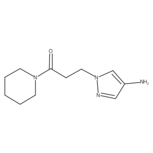 3-(4-amino-1H-pyrazol-1-yl)-1-(piperidin-1-yl)propan-1-one Structure