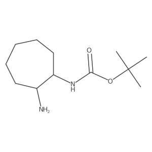 tert-butyl N-[(1R,2R)-2-aminocycloheptyl]carbamate Structure