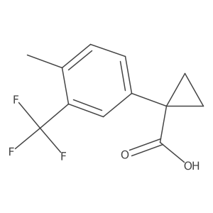 1-[4-Methyl-3-(trifluoromethyl)phenyl]cyclopropane-1-carboxylic acid Structure