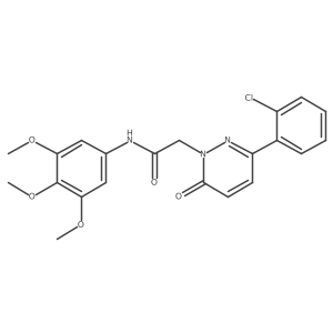 2-[3-(2-chlorophenyl)-6-oxopyridazin-1(6H)-yl]-N-(3,4,5-trimethoxyphenyl)acetamide结构式