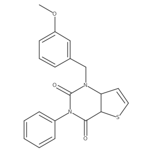 1-[(3-methoxyphenyl)methyl]-3-phenyl-1H,2H,3H,4H-thieno[3,2-d]pyrimidine-2,4-dione结构式