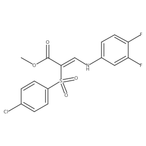methyl (2Z)-2-[(4-chlorophenyl)sulfonyl]-3-[(3,4-difluorophenyl)amino]acrylate结构式