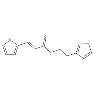(E)-3-(furan-2-yl)-N-(2-(thiophen-3-yl)ethyl)acrylamide Structure