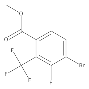 Methyl 4-bromo-3-fluoro-2-(trifluoromethyl)benzoate结构式