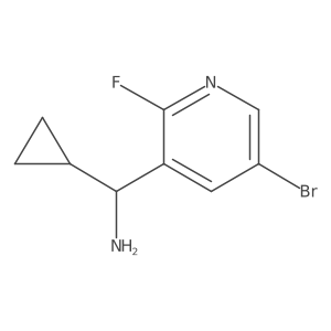 (5-Bromo-2-fluoropyridin-3-yl)(cyclopropyl)methanamine Structure