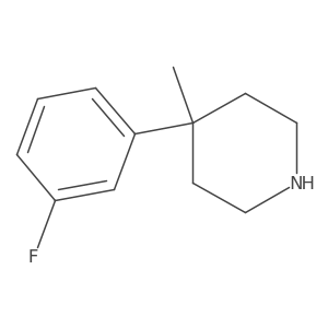 4-(3-Fluorophenyl)-4-methylpiperidine结构式