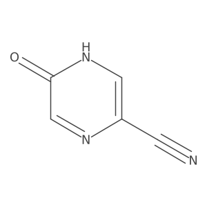 2-Pyrazinecarbonitrile, 4,5-dihydro-5-oxo- Structure