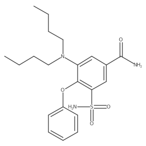 3-(Aminosulfonyl)-5-(dibutylamino)-4-phenoxybenzamide结构式